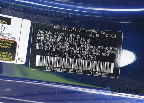 2024 Toyota Gr86 Premium from USA, damaged, VIN JF1ZNBE18R9751268